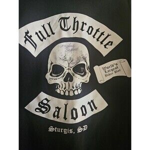 Full Throttle Saloon Skull Sturgis South Dakota T-shirt Size XL Signed Ballard